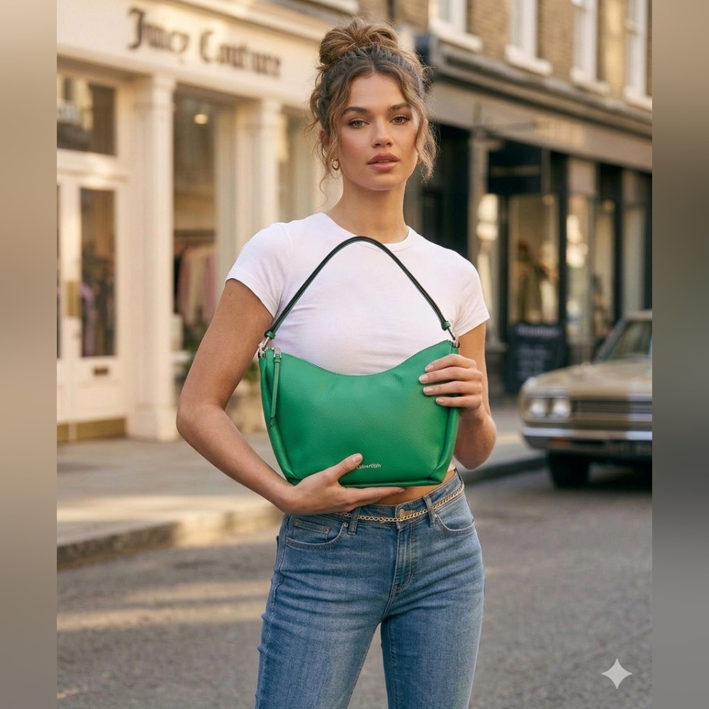 Calvin Klein Vibrant Green Hobo Bag